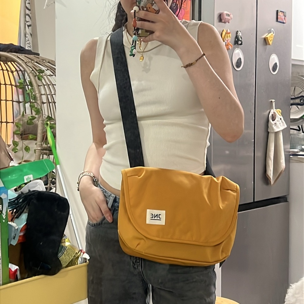 Yellow Tablet Holder with Black Strap